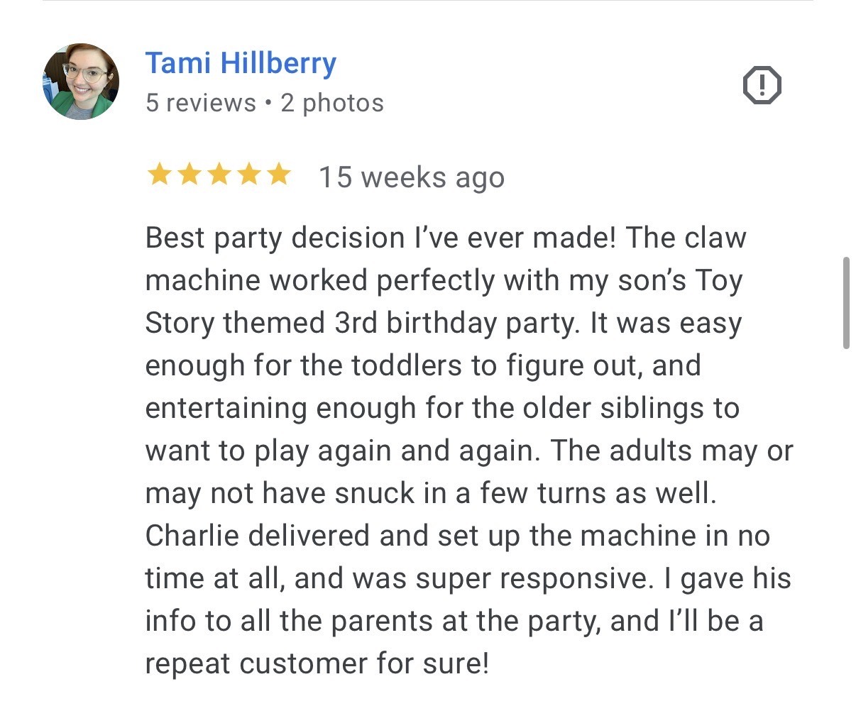 Chuck Vending customer review