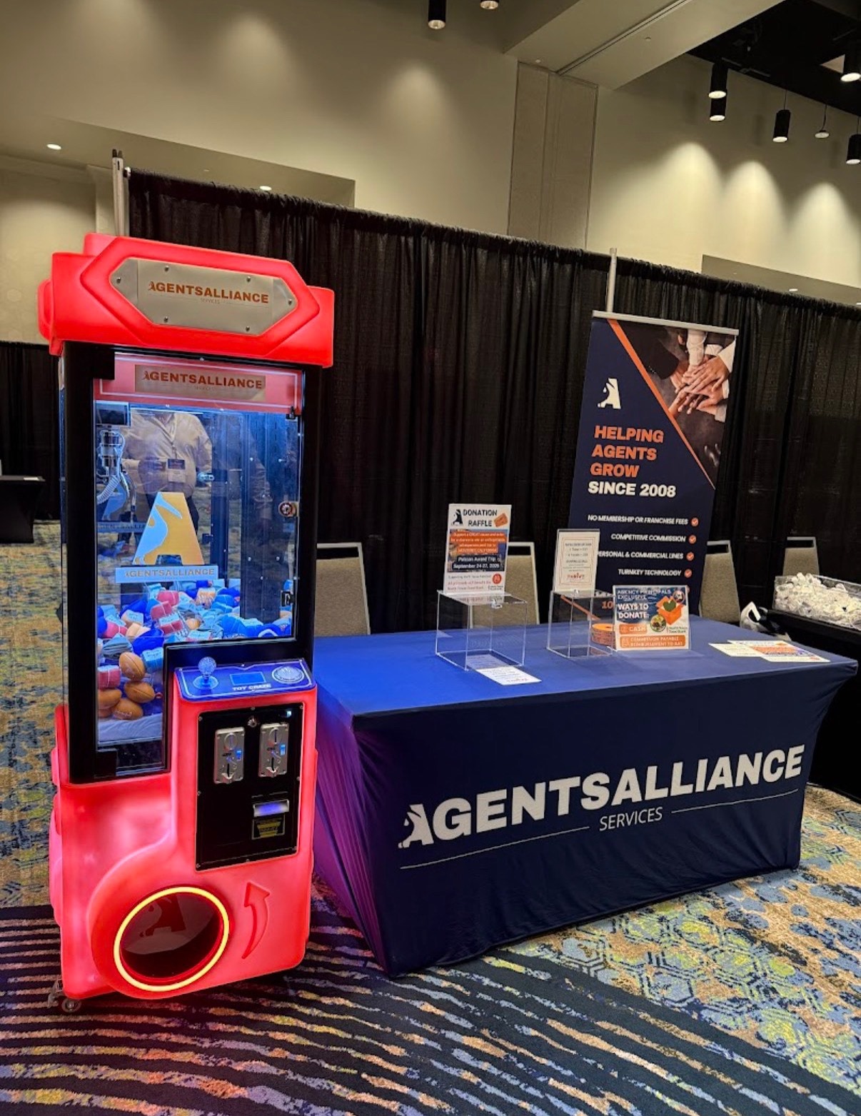 Agents Alliance claw machine booth