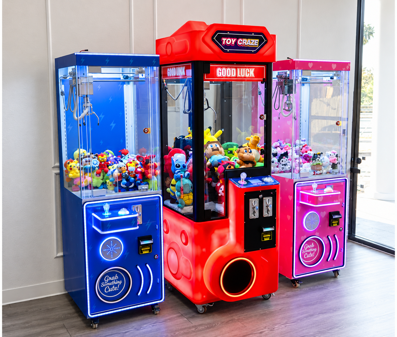 Chuck Vending claw machine rentals in Dallas Fort Worth